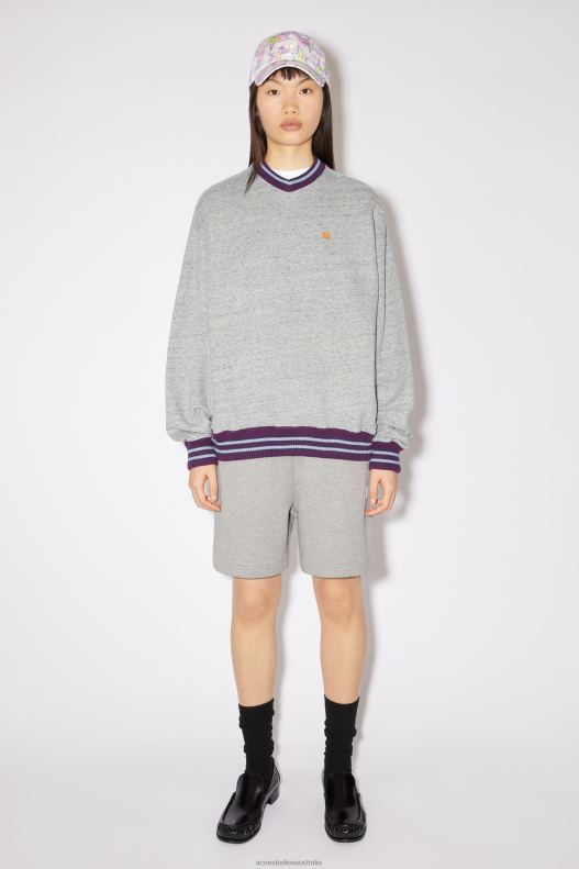 Relaxed fit jumper Unisex Marble Grey Melange Acne Studios R66LJ155 Apparel