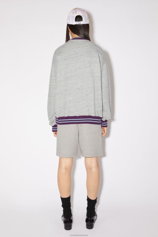 Relaxed fit jumper Unisex Marble Grey Melange Acne Studios R66LJ155 Apparel