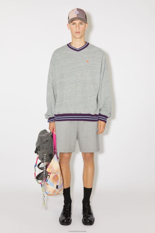 Relaxed fit jumper Unisex Marble Grey Melange Acne Studios R66LJ974 Apparel