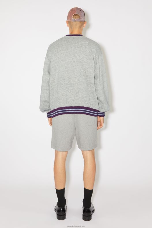 Relaxed fit jumper Unisex Marble Grey Melange Acne Studios R66LJ974 Apparel