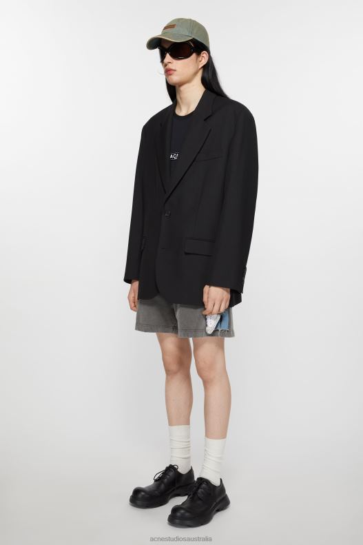 Relaxed fit suit jacket Black Acne Studios R66LJ955 Apparel