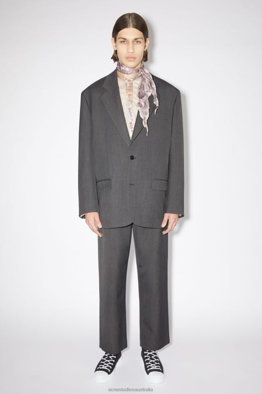 Relaxed fit suit jacket Dark Grey Melange Acne Studios R66LJ956 Apparel