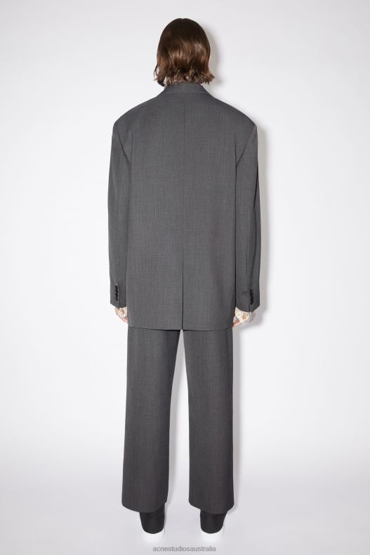 Relaxed fit suit jacket Dark Grey Melange Acne Studios R66LJ956 Apparel