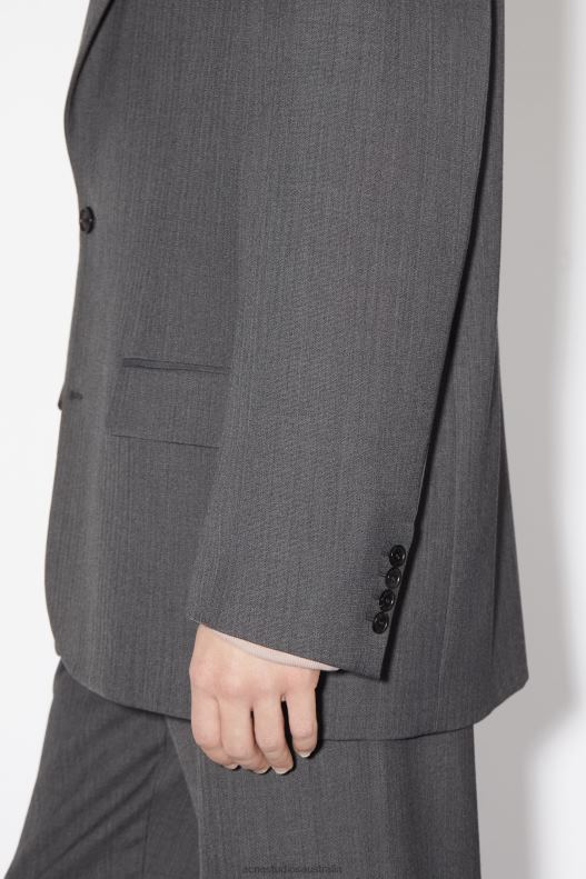 Relaxed fit suit jacket Dark Grey Melange Acne Studios R66LJ956 Apparel