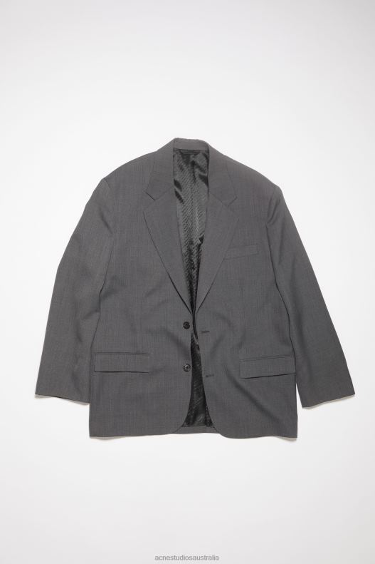 Relaxed fit suit jacket Dark Grey Melange Acne Studios R66LJ956 Apparel