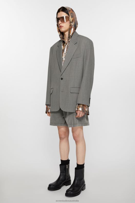 Relaxed fit suit jacket Grey Melange Acne Studios R66LJ954 Apparel