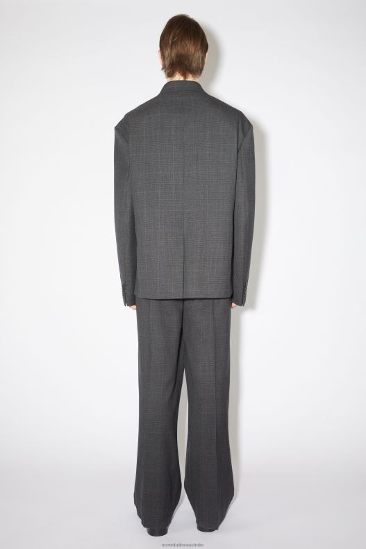 Relaxed fit suit jacket Grey/Black Acne Studios R66LJ957 Apparel