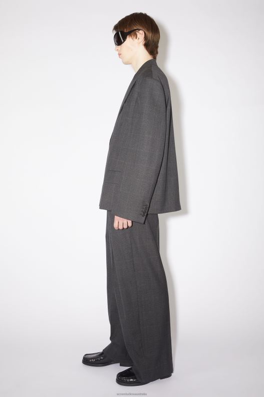 Relaxed fit suit jacket Grey/Black Acne Studios R66LJ957 Apparel