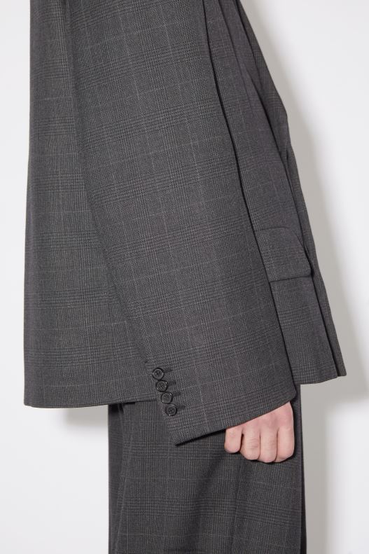 Relaxed fit suit jacket Grey/Black Acne Studios R66LJ957 Apparel