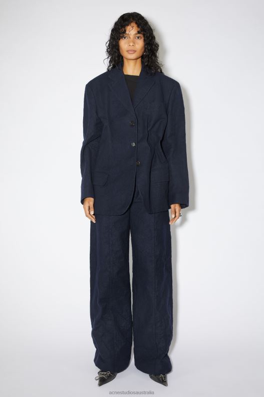 Relaxed fit suit jacket Runway Show Navy Blue Acne Studios R66LJ134 Apparel