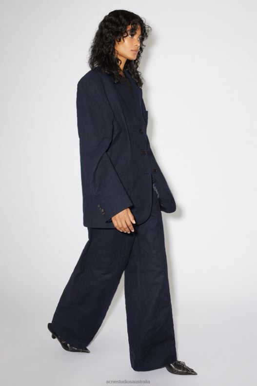 Relaxed fit suit jacket Runway Show Navy Blue Acne Studios R66LJ134 Apparel