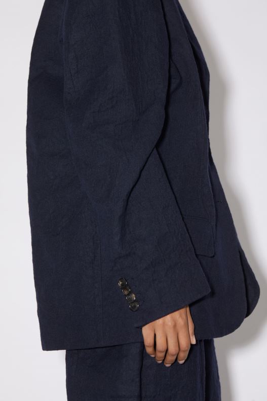 Relaxed fit suit jacket Runway Show Navy Blue Acne Studios R66LJ134 Apparel