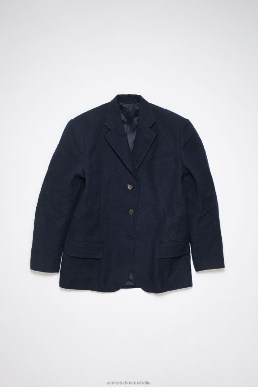 Relaxed fit suit jacket Runway Show Navy Blue Acne Studios R66LJ134 Apparel