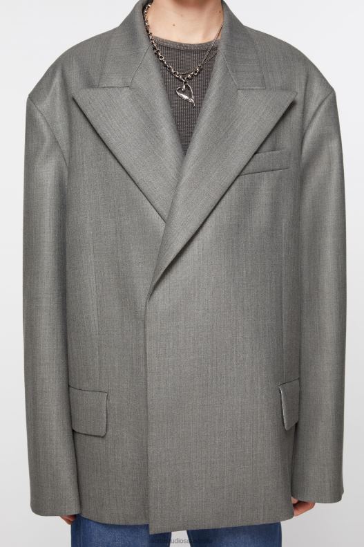 Relaxed fit suit jacket Vintage Grey Melange Acne Studios R66LJ952 Apparel