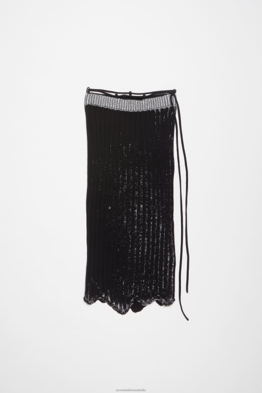 Rib skirt Black/White Acne Studios R66LJ249 Apparel