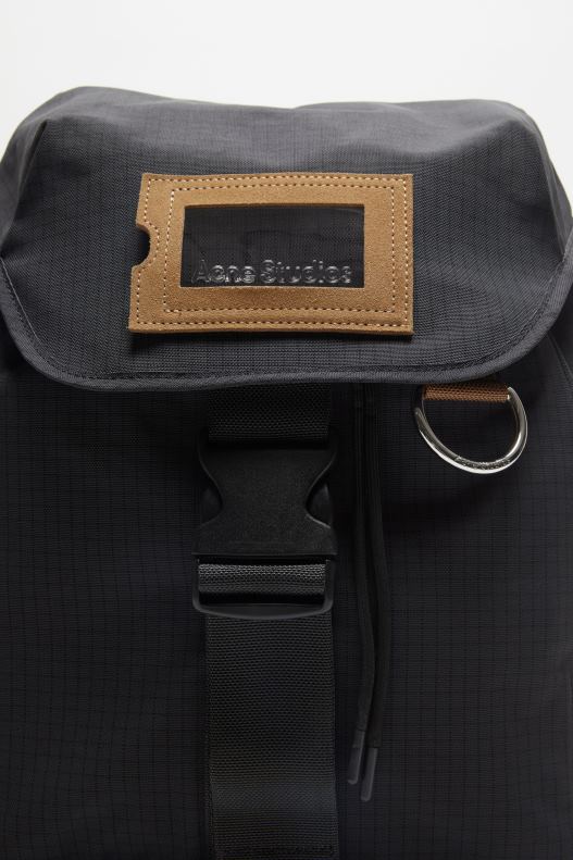 Ripstop nylon backpack Black Acne Studios R66LJ506 Accessories