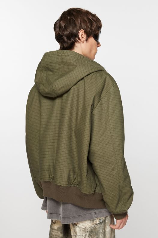 Ripstop padded jacket Olive Green Acne Studios R66LJ882 Apparel