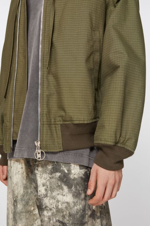 Ripstop padded jacket Olive Green Acne Studios R66LJ882 Apparel