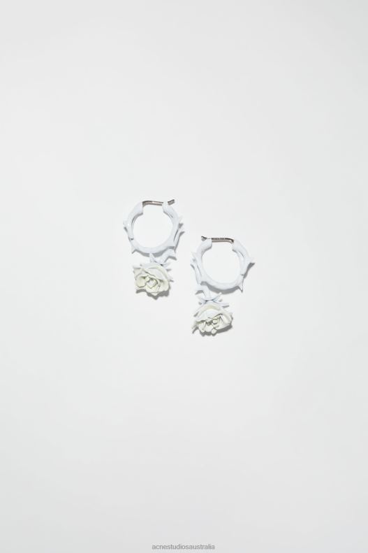 Roses earrings White Acne Studios R66LJ827 Accessories