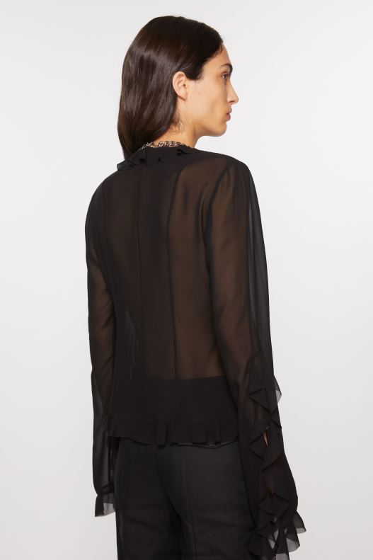 Ruffle blouse Black Acne Studios R66LJ175 Apparel