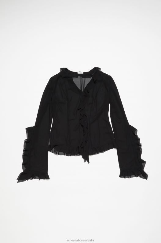 Ruffle blouse Black Acne Studios R66LJ175 Apparel