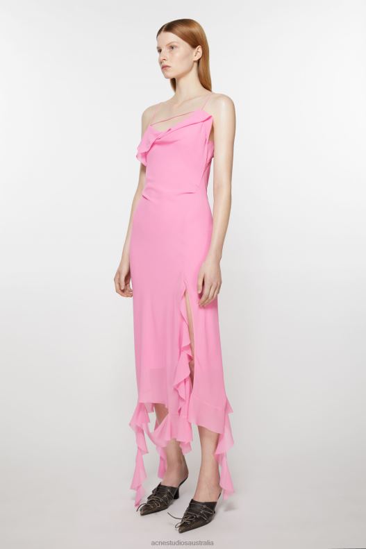 Ruffle strap dress Bubble Pink Acne Studios R66LJ261 Apparel