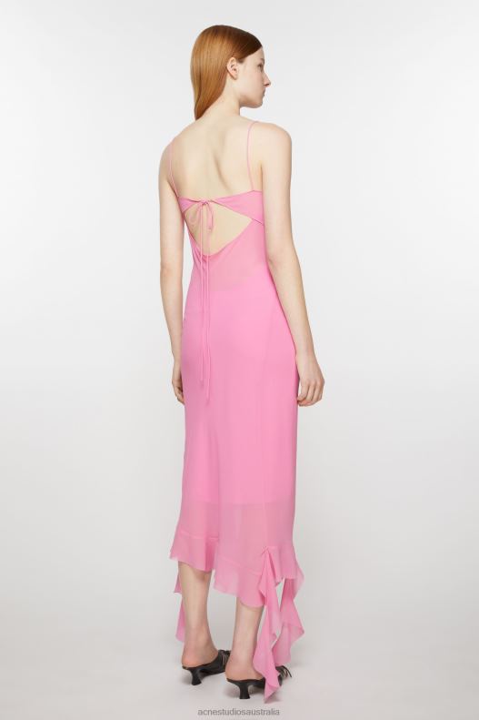 Ruffle strap dress Bubble Pink Acne Studios R66LJ261 Apparel