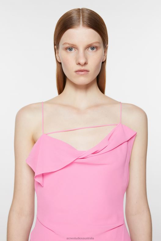 Ruffle strap dress Bubble Pink Acne Studios R66LJ261 Apparel