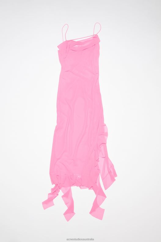 Ruffle strap dress Bubble Pink Acne Studios R66LJ261 Apparel