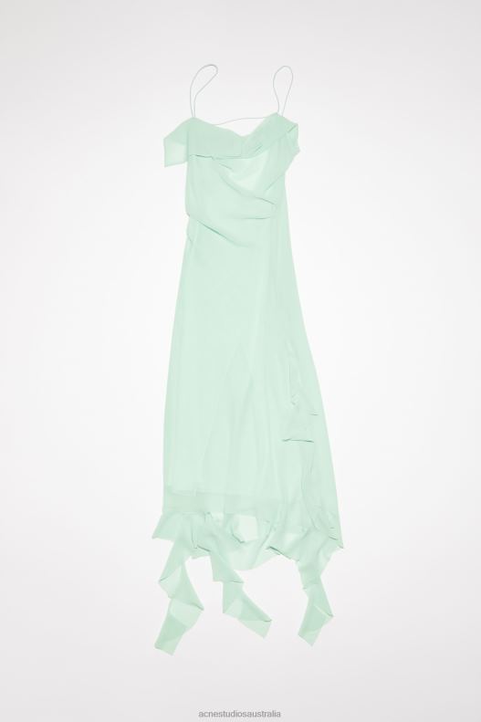 Ruffle strap dress Caribbean Blue Acne Studios R66LJ277 Apparel