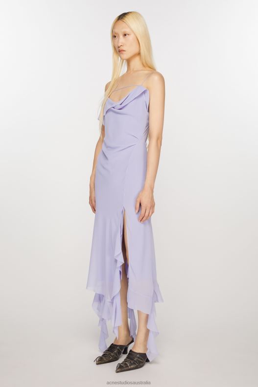 Ruffle strap dress Lilac Purple Acne Studios R66LJ257 Apparel