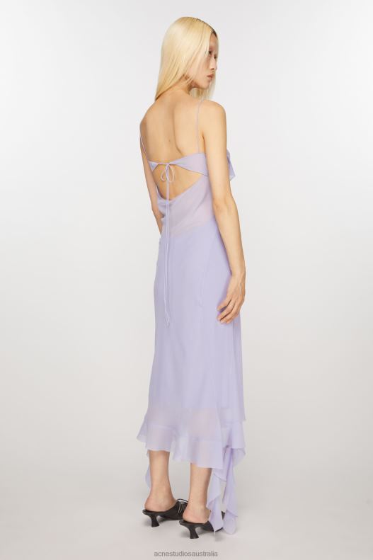 Ruffle strap dress Lilac Purple Acne Studios R66LJ257 Apparel