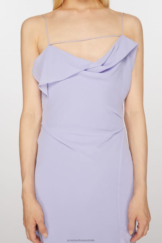 Ruffle strap dress Lilac Purple Acne Studios R66LJ257 Apparel