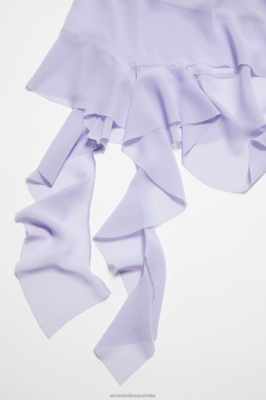 Ruffle strap dress Lilac Purple Acne Studios R66LJ257 Apparel