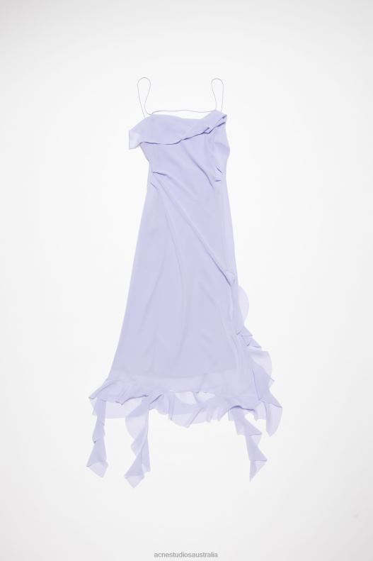 Ruffle strap dress Lilac Purple Acne Studios R66LJ257 Apparel