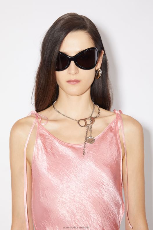 Satin bias cut dress Fresh Pink Acne Studios R66LJ280 Apparel