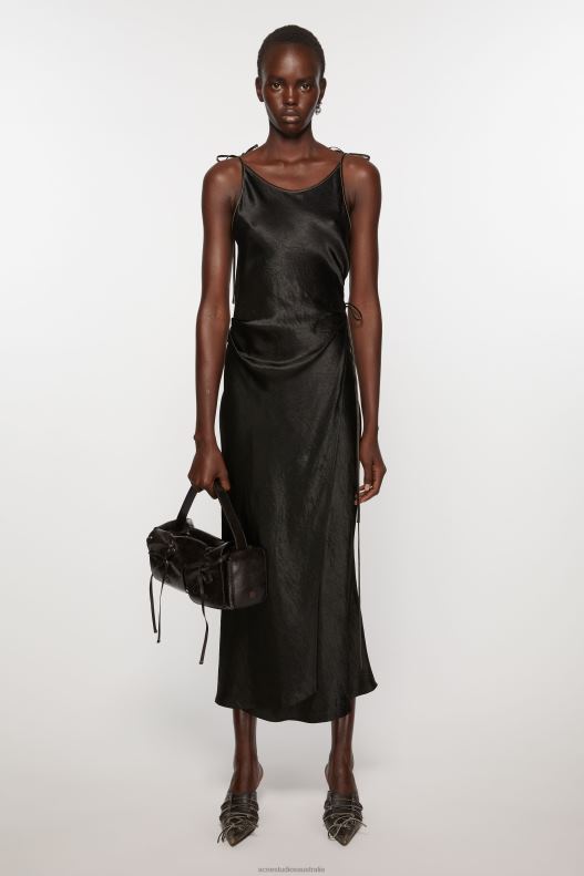 Satin dress Black Acne Studios R66LJ268 Apparel