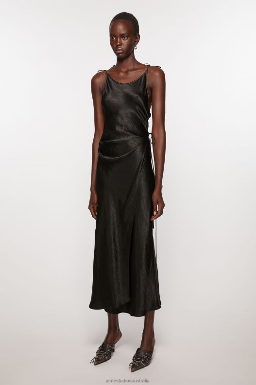 Satin dress Black Acne Studios R66LJ268 Apparel