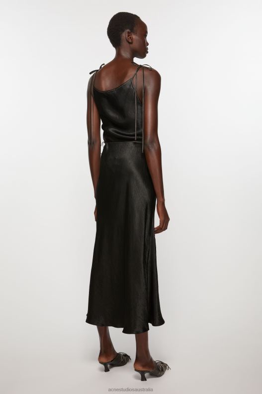 Satin dress Black Acne Studios R66LJ268 Apparel