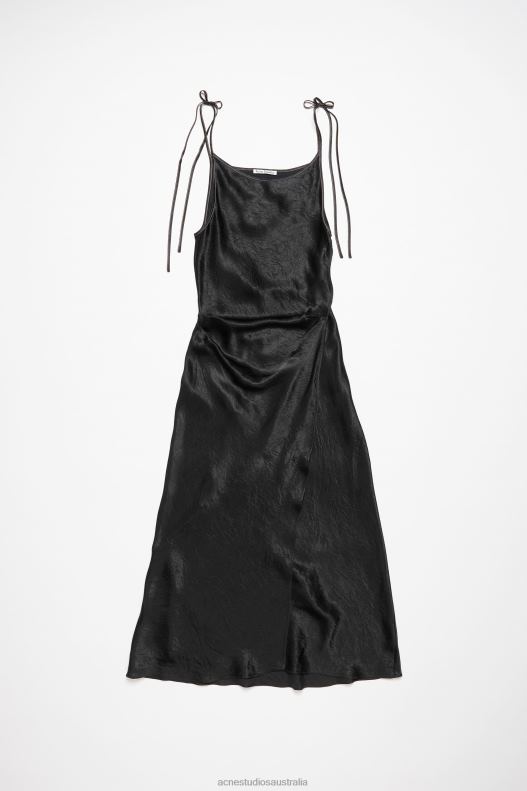 Satin dress Black Acne Studios R66LJ268 Apparel