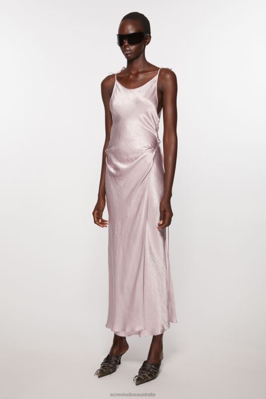 Satin dress Light Lilac Purple Acne Studios R66LJ356 Apparel