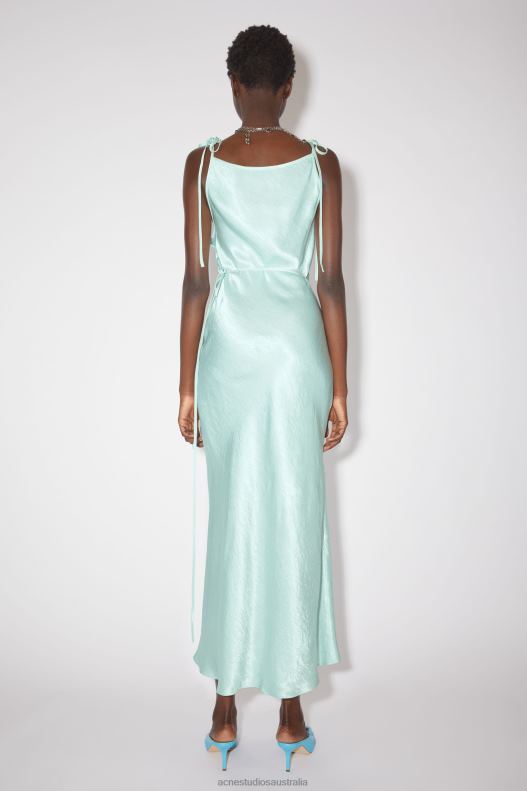 Satin wrap dress Spearmint Green Acne Studios R66LJ407 Apparel