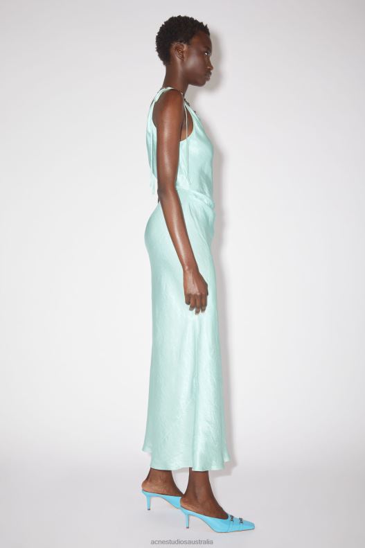 Satin wrap dress Spearmint Green Acne Studios R66LJ407 Apparel