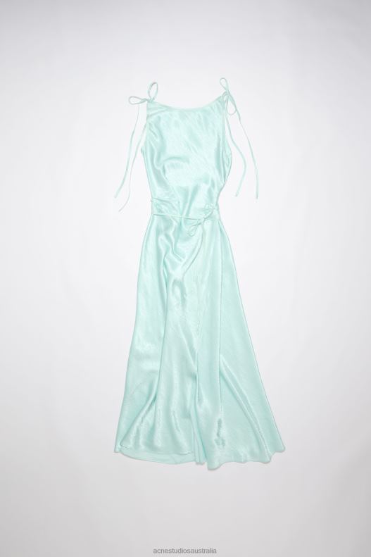 Satin wrap dress Spearmint Green Acne Studios R66LJ407 Apparel