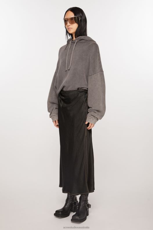 Satin wrap skirt Black Acne Studios R66LJ254 Apparel