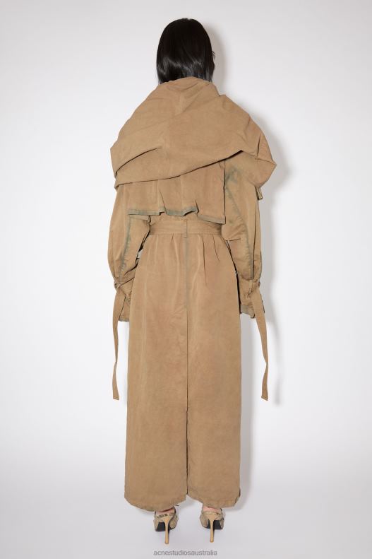 Shawl collar trench coat Runway Show Beige Acne Studios R66LJ33 Apparel