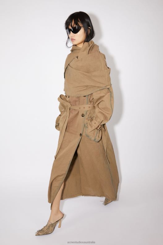 Shawl collar trench coat Runway Show Beige Acne Studios R66LJ33 Apparel