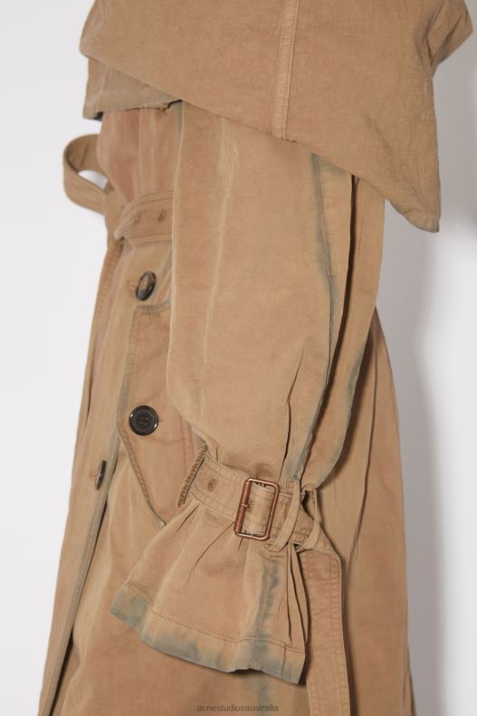 Shawl collar trench coat Runway Show Beige Acne Studios R66LJ33 Apparel