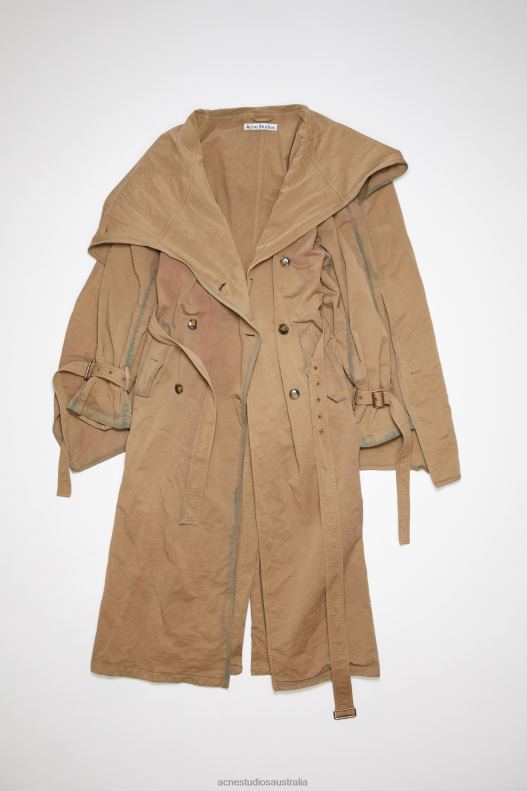 Shawl collar trench coat Runway Show Beige Acne Studios R66LJ33 Apparel