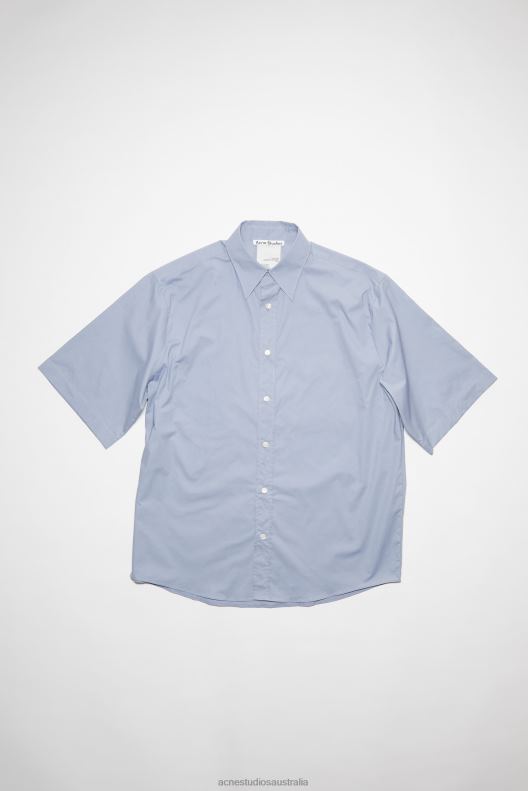 Short sleeve button-up Dusty Blue Acne Studios R66LJ1004 Apparel